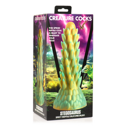 Xr brands Stegosaurus - Stekelige Reptiel Silicone Dildo - Groen (848518053282)