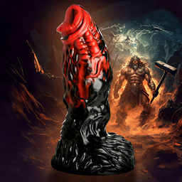 Xr brands Vulcan - Siliconen Dildo - Zwart/Rood (848518053718)