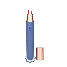 Loveline by shots Reisvibrator met Lube Compartment en Pomp - Blue Horizon (8714273049407)