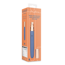 Loveline by shots Reisvibrator met Lube Compartment en Pomp - Blue Horizon (8714273049407)