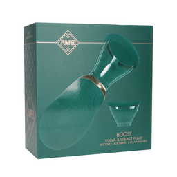 Pumped by shots Boost - Oplaadbare Vulva- en Borstpomp - Bosgroen (8714273054838)