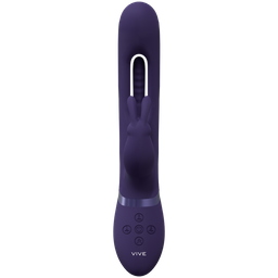 Vive by shots Mika - Triple Motor - Vibrerende Rabbit met Innovatieve G-Spot Flapper Stimulator - Paars (8714273051851)