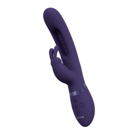 Vive by shots Mika - Triple Motor - Vibrerende Rabbit met Innovatieve G-Spot Flapper Stimulator - Paars (8714273051851)