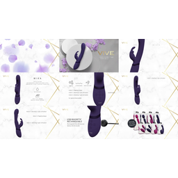 Vive by shots Mika - Triple Motor - Vibrerende Rabbit met Innovatieve G-Spot Flapper Stimulator - Paars (8714273051851)