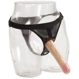 Doc johnson Klassieke dildo met Ultra harnas - 20 cm - Vanille (782421157005)