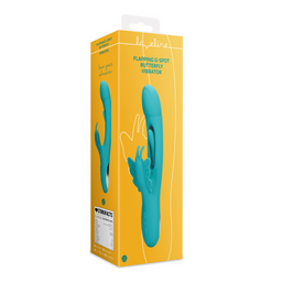 Loveline by shots Flapper G-Spot Vlinder Vibrator - Pauwblauw (8714273049179)