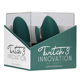 Innovation by shots Twitch 3 - Oplaadbare Vibrator en Suction - Bosgroen (8714273054999)