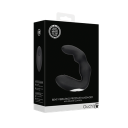 Ouch! by shots Gebogen Vibrerende Prostaatmassager met Afstandsbediening - Zwart (8714273051639)