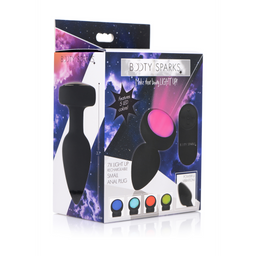 Xr brands Silicone Vibrating LED Plug - Klein (848518034557)