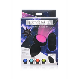 Xr brands Silicone Vibrating LED Plug - Klein (848518034557)