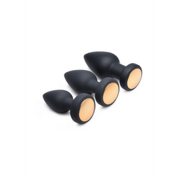 Xr brands Silicone Vibrating LED Plug - Klein (848518034557)