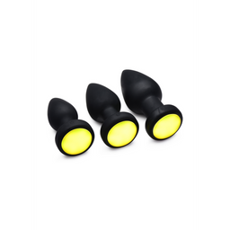 Xr brands Silicone Vibrating LED Plug - Klein (848518034557)
