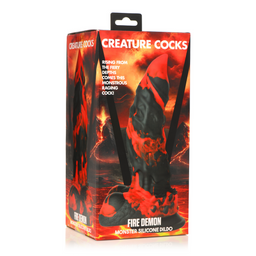 Xr brands Fire Demon - Monster Silicone Dildo - Rood/Zwart (848518052889)