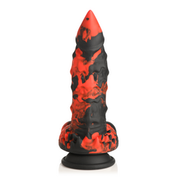 Xr brands Fire Demon - Monster Silicone Dildo - Rood/Zwart (848518052889)