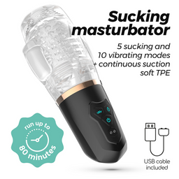 Crushious Quasar - Oplaadbare Masturbator met Zuigfunctie - Transparant (7403254158276)
