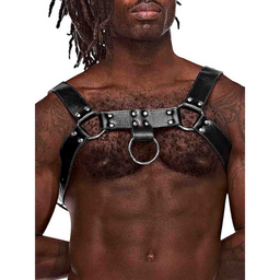 Male power Ram - Imitatie Leer Harnas - One Size - Zwart (845830085946)