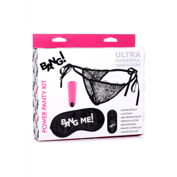 Xr brands Power Panty - Kantpanty, Bullet Vibrator en Blinddoek (848518039958)