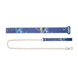 Ouch! by shots Florence Collectie - Halsband met Leash - Blauw (8714273056498)