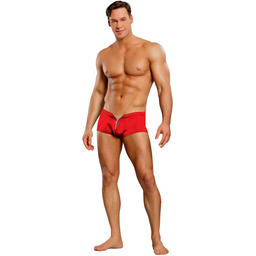 Male power Shorts met rits - L/XL - Rood (845830048705)