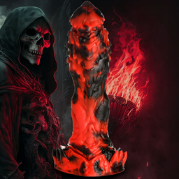 Xr brands Grim Reaper - Siliconen Dildo - Rood/Zwart (848518053213)