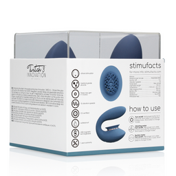 Innovation by shots Twitch 3 - Oplaadbare Vibrator en Suction - Blauw/Grijs (8714273054975)