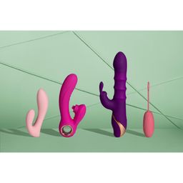 Loveline by shots 3 Op-en-Neer Bewegende Ringen Vibrator - Orchidee Paars (8714273049131)