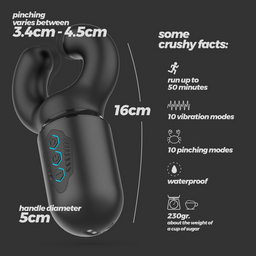 Crushious Kong - Masturbator met Druk - Zwart (7403254160828)