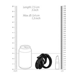 Mancage by shots Model 23 - Chastity Cage - 2,5'' / 6,5 cm - Zwart (8714273051233)