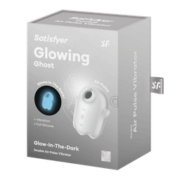 Satisfyer Glowing Ghost - Glow in the Dark - Dubbele Air Pulse Vibrator - Wit (4061504060057)