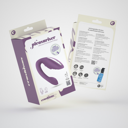 Crushious Pleasuriser - Rechargeable Vibrator with Waterbased Lubricant - 1.7 fl oz / 50 ml - Purple (7403254150256)