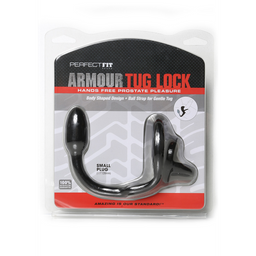Perfectfitbrand Armor Tug Lock - Cockring met Ball Strap en Butt Plug - Klein (854854005502)