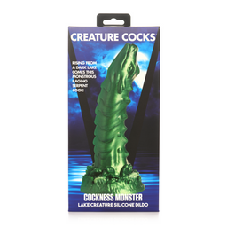 Xr brands Cockness Monster - Lake Creature Silicone Dildo - Groen (848518052896)