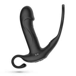 Crushious Magoo - Vibrerende en Duwende Prostaatmassager met Cockring en Afstandsbediening - Zwart (7403254158924)