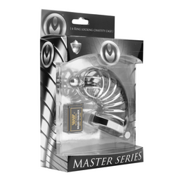 Xr brands Asylum - Chastity Cage met 6 Ringen - M/L (848518005700)