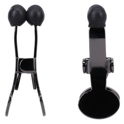 Doc johnson Nippers - RVS Nipple Klemmen met Silicone Tip - Zwart (782421088699)