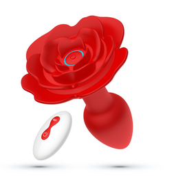 Crushious Giulietta - Draaibare Anale Rozenplug met Afstandsbediening - Rood (7403254158252)