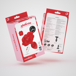 Crushious Giulietta - Draaibare Anale Rozenplug met Afstandsbediening - Rood (7403254158252)