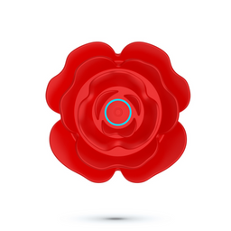 Crushious Giulietta - Draaibare Anale Rozenplug met Afstandsbediening - Rood (7403254158252)