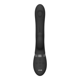 Vive by shots Rini - Pulse Wave  Vibrerende Dubbele Penetratie Rabbit - Zwart (7423522539521)
