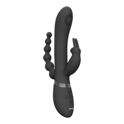 Vive by shots Rini - Pulse Wave  Vibrerende Dubbele Penetratie Rabbit - Zwart (7423522539521)