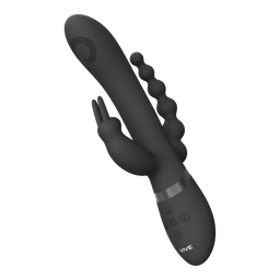 Vive by shots Rini - Pulse Wave  Vibrerende Dubbele Penetratie Rabbit - Zwart (7423522539521)