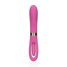 Loveline by shots Dubbelzijdige flapper en G-Spot vibrator - Uitbundig Roze (8714273049186)