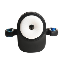Xr brands Cyber Milker - Stimulerende en Vibrerende Masturbator met Telefoonhouder - Transparant/Zwart (848518056474)
