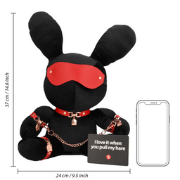 S-line by shots Konijnen Bondage - Velvet - Groot - Zwart (8714273055576)