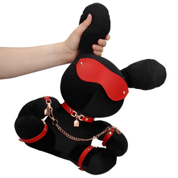 S-line by shots Konijnen Bondage - Velvet - Groot - Zwart (8714273055576)