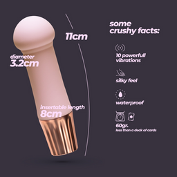 Crushious Mellow Puff - Mini Wand Vibrator - Roze (7403254161320)