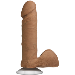 Doc johnson Realistische Cock met Ballen - Verwijderbare Vac-U-Lock Zuignap - ULTRASKYN - 6 / 16 cm - Karamel (782421014315)
