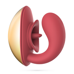 Crushious Arcane - Lickende Koppels Vibrator - Rood/Goud (7403254160804)