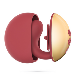 Crushious Arcane - Lickende Koppels Vibrator - Rood/Goud (7403254160804)