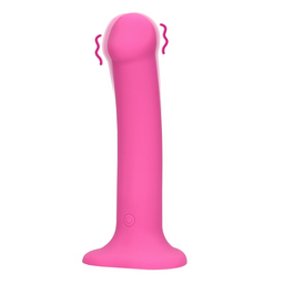 Loveline by shots Non-Phallic Vibrerende Dildo - Medium - Krachtig Roze (8714273044969)